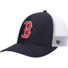 Мужская темно-синяя/белая кепка Boston Red Sox Primary Logo &apos;47 Trucker Snapback