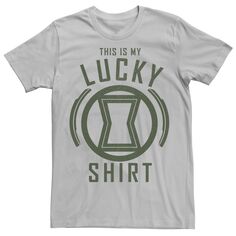 Мужская футболка Marvel Black Widow This Is My Lucky Shirt с надписью Licensed Character