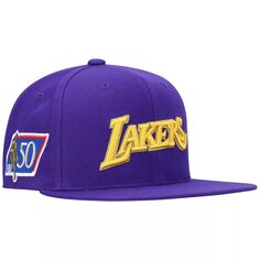 Мужская кепка Snapback Mitchell &amp; Ness Purple Los Angeles Lakers к 50-летнему юбилею