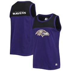 Мужская стартовая модная майка Baltimore Ravens Team Touchdown фиолетового/черного цвета Starter