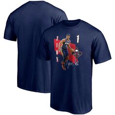 Мужская темно-синяя футболка Fanatics с логотипом Zion Williamson New Orleans Pelicans Pick &amp; Roll
