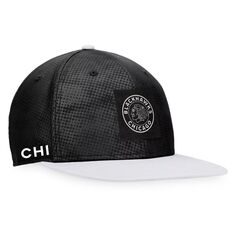 Мужская кепка Snapback с фирменным черным/белым логотипом Fanatics Chicago Blackhawks Authentic Pro с альтернативным логотипом