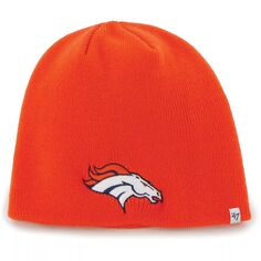 Мужская оранжевая вязаная шапка с логотипом &apos;47 Denver Broncos Secondary 47 Brand