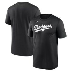 Мужская черная футболка Nike Los Angeles Dodgers New Legend с надписью