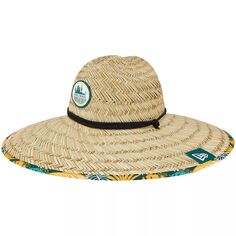 Мужская соломенная шляпа New Era Natural Oakland Athletics 2023, весенняя тренировочная соломенная шляпа с цветочным принтом