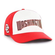 Мужская красно-белая шляпа &apos;47 Washington Nationals Cooperstown Collection в стиле ретро Contra Hitch Snapback