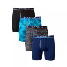 Мужские длинные боксеры Hanes Sport из 4 комплектов X-Temp Total Support Pouch