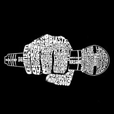 90-е Рэперы — мужской свитшот с круглым вырезом с принтом Word Art LA Pop Art