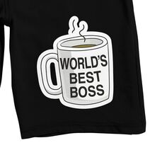 Мужские шорты для сна с кофейной кружкой The Office &quot;World&apos;s Best Boss&quot; Licensed Character