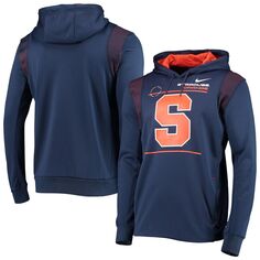 Мужской пуловер с капюшоном Nike Navy Syracuse Orange 2021 Team Sideline Performance