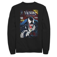 Мужской флисовый пуловер с обложкой комиксов Marvel Venom в винтажном стиле