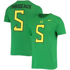 Мужская футболка Nike Kayvon Thibodeaux Green Oregon Ducks 2022 NFL Draft с именем и номером