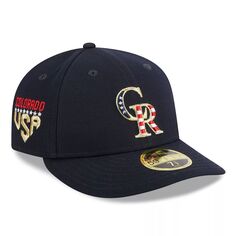 Мужская низкопрофильная шляпа New Era Navy Colorado Rockies 2023, низкопрофильная 59FIFTY