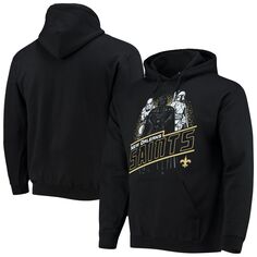 Мужской черный пуловер с капюшоном New Orleans Saints Star Wars Empire Junk Food