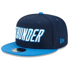 Мужская темно-синяя кепка New Era Oklahoma City Thunder 2020/21 Earned Edition 9FIFTY Snapback