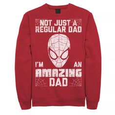 Мужской нестандартный свитшот День отца с изображением Человека-паука Marvel