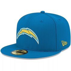 Мужская облегающая шляпа New Era Powder Blue Los Angeles Chargers Team Basic 59FIFTY