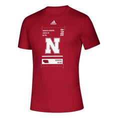 Мужская футболка adidas Scarlet Nebraska Huskers Hall Pass Creator