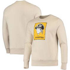 Мужской флисовый пуловер Majestic Threads Oatmeal Pittsburgh Pirates, толстовка