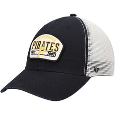 Мужская черная кепка Pittsburgh Pirates Penwald Clean Up Trucker Snapback &apos;47