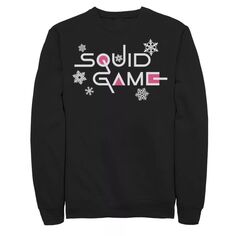 Мужской свитшот с рождественским логотипом Squid Games Snowflake Licensed Character