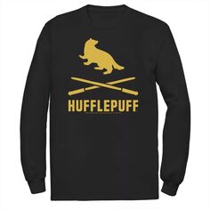 Мужская футболка с логотипом «Гарри Поттер Хаффлпафф» и скрещенными палочками Harry Potter