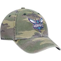 Мужская регулируемая шапка с камуфляжным принтом &apos;47 Charlotte Hornets Clean Up