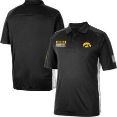 Мужская рубашка-поло с камуфляжным принтом Colosseum Black Iowa Hawkeyes OHT Military Appreciation Snow