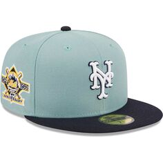 Мужская шляпа New Era светло-синяя/темно-синяя New York Mets Beach Kiss 59FIFTY