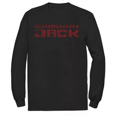 Мужская футболка с длинными рукавами и текстовым логотипом Cartoon Network Samurai Jack Licensed Character