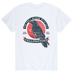 Мужская футболка с изображением вороны «Йеллоустоун» и надписью «Вы не можете рассуждать со злом» Licensed Character