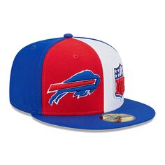 Мужская приталенная шляпа New Era Red/Royal Buffalo Bills 2023 Sideline 59FIFTY