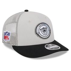 Мужская кепка New Era кремового/черного цвета Las Vegas Raiders 2023 Sideline Historic Low Profile 9FIFTY Snapback Hat