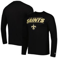 Мужская черная футболка New Era New Orleans Saints Joint с длинным рукавом