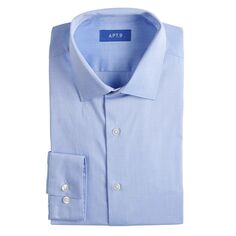 Мужская кв. Однотонная классическая рубашка узкого кроя 9 Premier Flex, устойчивая к морщинам Apt. 9