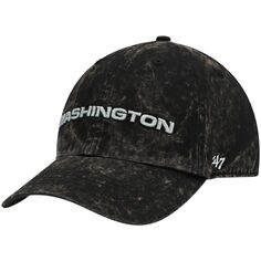 Мужская регулируемая кепка черного цвета Washington Football Team Gamut Clean Up &apos;47