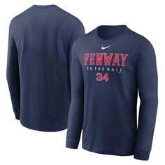Мужская футболка Nike David Ortiz Navy Boston Red Sox Hall of Fame Fenway с круглым вырезом