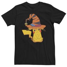 Мужской костюм ведьмы Покемон Пикачу, шляпа, футболка Licensed Character