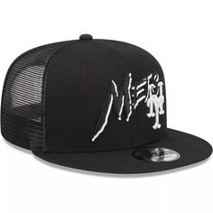 Мужская черная кепка New Era New York Mets Street Trucker 9FIFTY Snapback