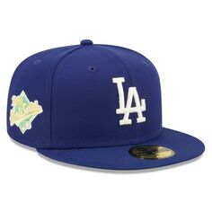 Мужская облегающая шляпа New Era Royal Los Angeles Dodgers 1988 World Series Champions Citrus Pop UV 59FIFTY