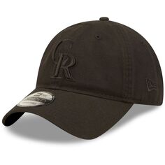 Мужская регулируемая шапка New Era Colorado Rockies Black On Black Core Classic 2.0 9TWENTY