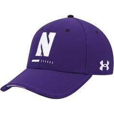 Мужская регулируемая шляпа Under Armour фиолетового цвета Northwestern Wildcats Blitzing Accent Performance