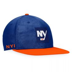 Мужская бейсболка Fanatics Royal/оранжевый New York Islanders Authentic Pro с альтернативным логотипом Snapback