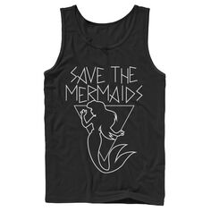 Мужская майка Disney&apos;s The Little Mermaids Save the Mermaids Line Art