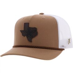 Мужская HOOey светло-коричневая/белая кожаная кепка Dallas Cowboys с техасской нашивкой Trucker Snapback