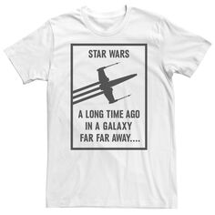 Мужская футболка с плакатом «Звездные войны: давным-давно» X-Wing Licensed Character