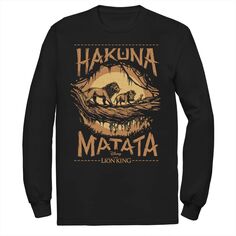 Мужская футболка с длинным рукавом и рисунком «Король Лев» Disney&apos;s «Hakuna Matata»