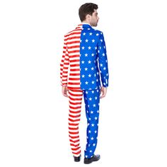 Мужской костюм Suitmeister Slim-Fit с флагом США Americana