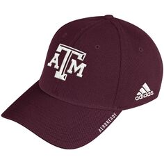 Мужская кепка adidas Maroon Texas A&amp;M Aggies 2021 Sideline Coaches AEROREADY Flex Hat