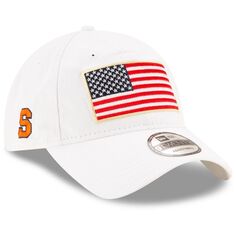 Мужская регулируемая шляпа New Era White Syracuse Orange Country First 9TWENTY